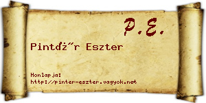 Pintér Eszter névjegykártya