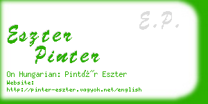 eszter pinter business card